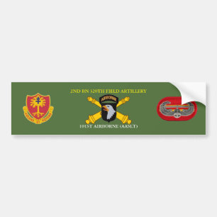 2:A BN 320:E FÄLT ARTILLERY 101ST BUMPER STICKER BILDEKAL