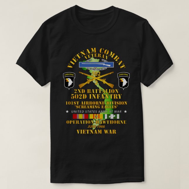 2:a BN 502:a infanteriet 101st ABN Operation Hawth T Shirt (Design framsida)