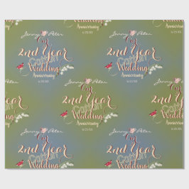 2:a Bröllop-årsdagen av Cotton Lily i Valley Presentpapper