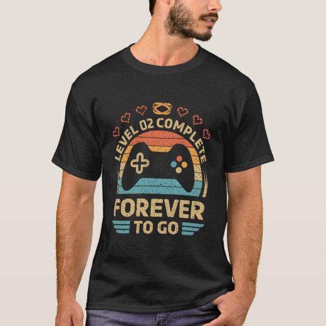 2:a Bröllop-årsdagen videospelsnivå 2 - kompakt T Shirt (Framsida)