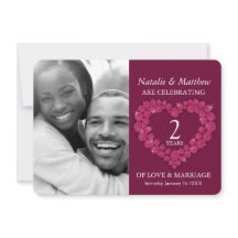 2:a bröllopsdag foto röd granat 