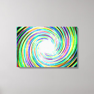 2:a flerfärgad Spark Swirl-arbetsyta Canvastryck