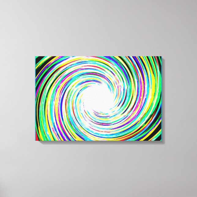 2:a flerfärgad Spark Swirl-arbetsyta Canvastryck (Framsida)