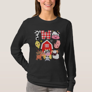 2:a födelsedag 2:a året gammalt lantbrukstema t shirt