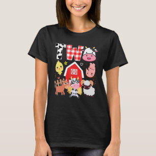 2:a födelsedag 2:a året gammalt lantbrukstema t shirt