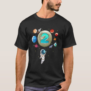 2:a födelsedag Astronaut 2 år gammal dag T Shirt