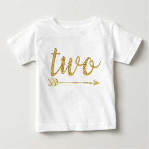 2:a födelsedag Baby Glitter-Print T-shirt