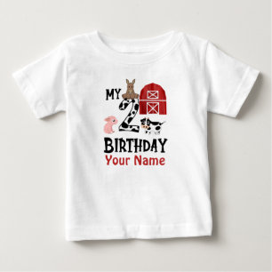 2:a födelsedag Boskap Personlig T Shirt