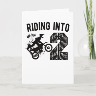 2:a födelsedag Dirt Bike 2 år gammal Motocross Kort
