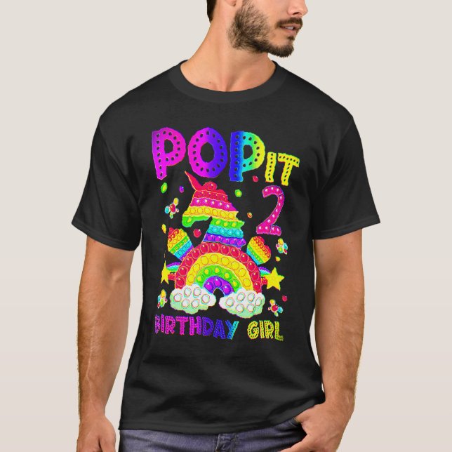 2:a födelsedag Fidget Leksak Pop Det födelsedag 2  T Shirt (Framsida)