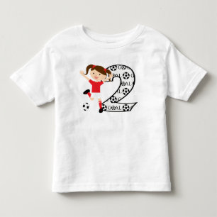 2:a födelsedag Fotboll Red and White T-shirt