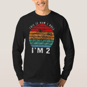 2:a födelsedag måndag Lastbil 2 år gammal Vintage T Shirt