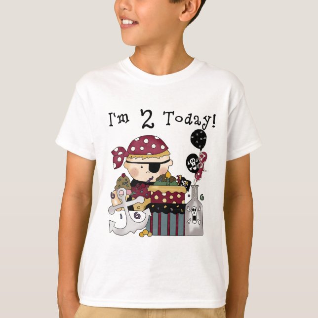 2:a födelsedag Pirat Tshirts och gåvor (Framsida)