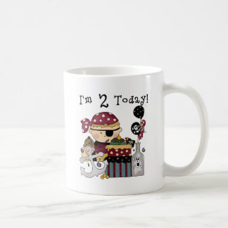 2:a födelsedag Pirat Tshirts och gåvor Kaffemugg