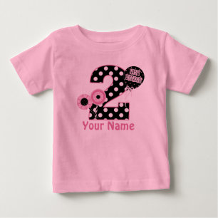 2:a födelsedag Rosa Black Personlig T-shirt
