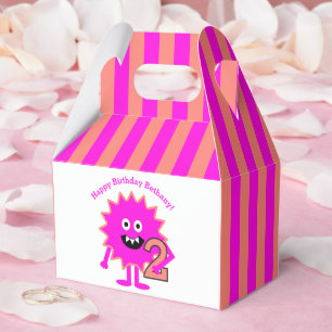 2:a födelsedag Shock rosa Monster Girl Cute Roligt Presentaskar