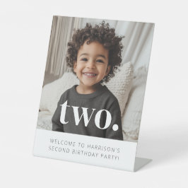 2:a födelsedag Välkomstskylt för foto