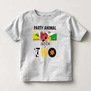 2:a födelsedagen 2 år gamla djur i Party T Shirt