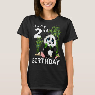 2:a födelsedagen 2 år gammal Party-djurpanda 5 T Shirt