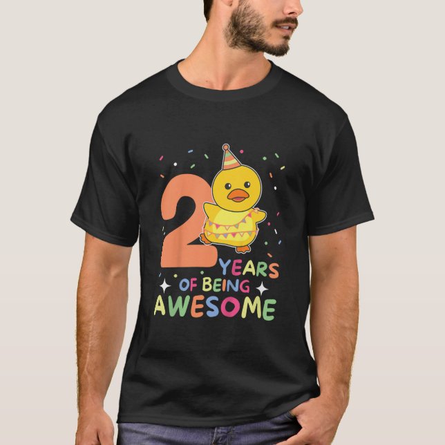 2:a födelsedagen Anka för barn två år T Shirt (Framsida)