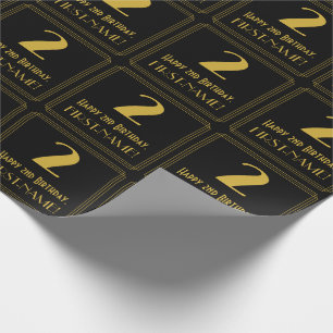 2:a födelsedagen ~ Art Deco Inspired Titta "2", Na Presentpapper