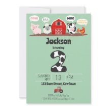 2:a födelsedagen Boskap Oink Baa Moo Kids