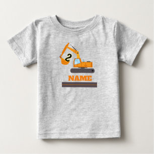 2:a födelsedagen - grävmaskin-personlig t shirt