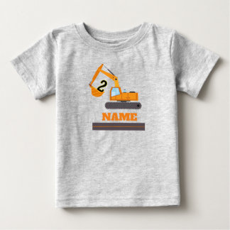 2:a födelsedagen - grävmaskin-personlig t shirt