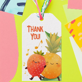 2:a födelsedagen Party 2:a Fruktig Presentetikett