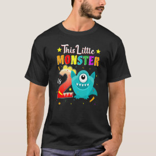 2:a födelsedagen Party månster 2 år T Shirt