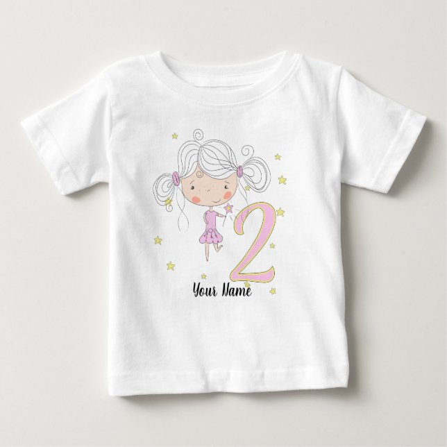 2:a födelsedagen Princess Småbarn T-shirt (Framsida)