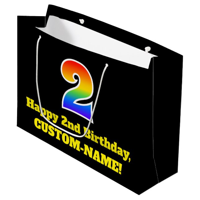 2:a födelsedagen ~ Roligt, färgstark, vibrant, reg (Framsidan Vinklad)