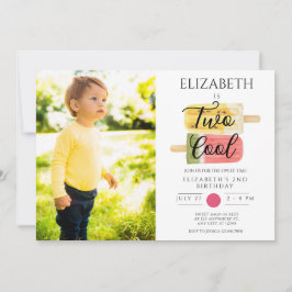 2:a födelsedagen Sommarpopsicle party Inbjudningar