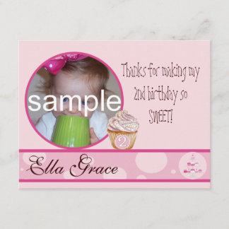 2:a födelsedagen Tack kort