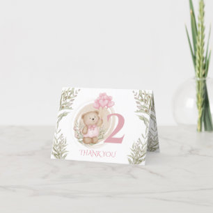 2:a födelsedagens Rosa - tack - ditt kort