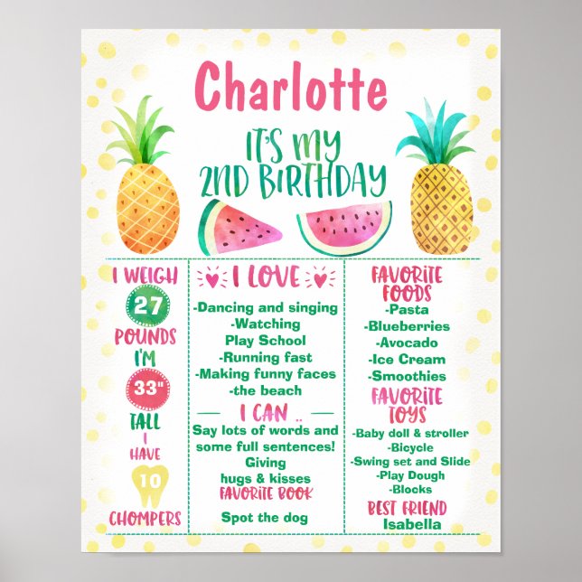 2:a födelsedagseftermiddagens Poster av två tii Fr (Framsidan)