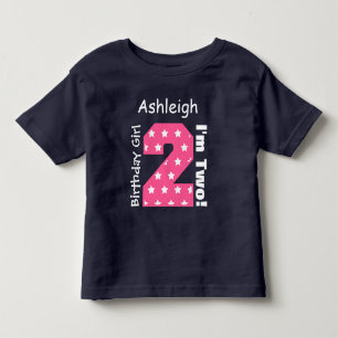 2:a födelsedagsflickan STARS eget namn V15 T Shirt