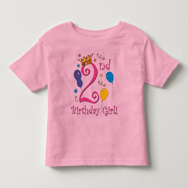 2:a födelsedagsflickan! tee shirt (Framsida)