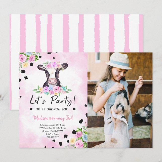 2:a födelsedagsfotombjudan inbjudningar (Fram/baksida)