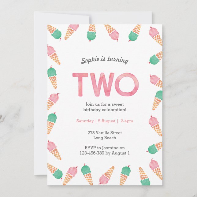 2:a födelsedagsinbjudan | GLASS PARTY Inbjudningar (Framsida)