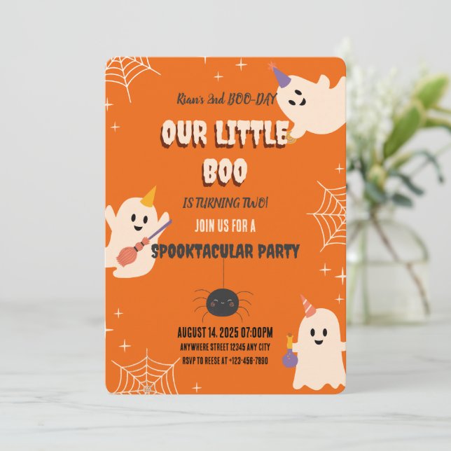 2:a födelsedagsinbjudan Halloween Inbjudningar (Stående Fram)