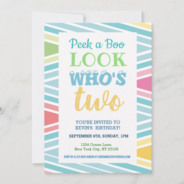 2:a födelsedagsinbjudan Ord Inbjudningar (Framsida)