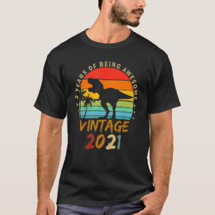 2:a födelsedagsinosaur 2 år gammal Boys Fantastisk T Shirt