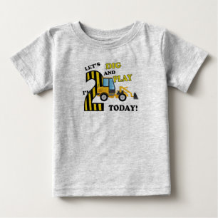 2:a födelsedagskalkens byggbulldozer t shirt