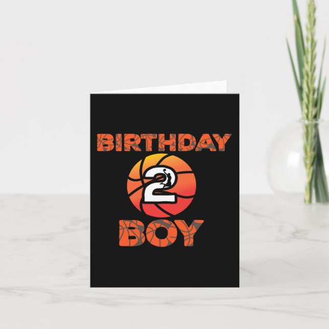 2:a födelsedagskorgen Party 2-åriga Bday Cel Kort (Framsida)