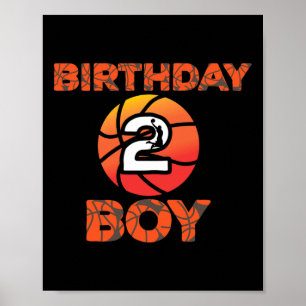 2:a födelsedagskorgen Party 2-åriga Bday Cel Poster