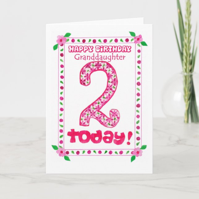 2:a födelsedagskortet för en mordotter kort (Framsida)