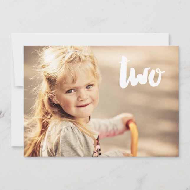 2:a födelsedagsnummer - två fotoöverläggningsinbju inbjudningar (Framsida)
