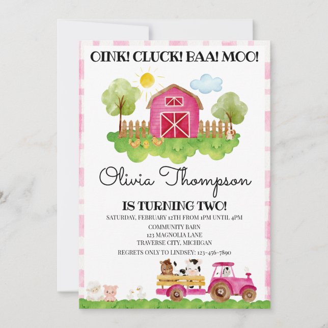 2:a födelsedagspartiets inbjudan (Framsida)