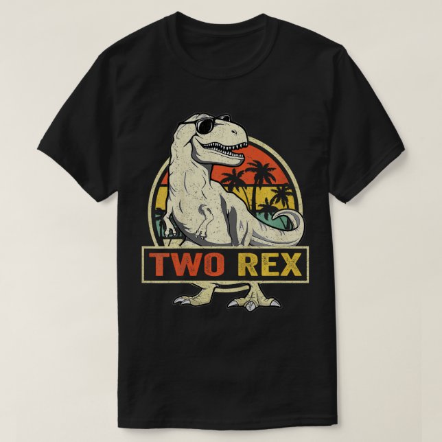 2:a födelsedagspresent, andra dosinosaur 2 Y T Shirt (Design framsida)